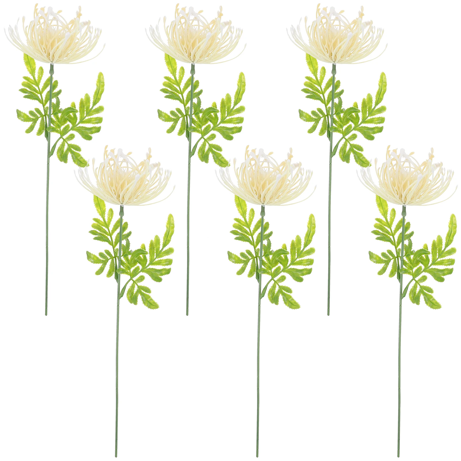 

6 Pcs Artificial Flowers Simulated Plastic Home Decor Wedding Party Bouquet Picks Simulation Flower Stems Florals
