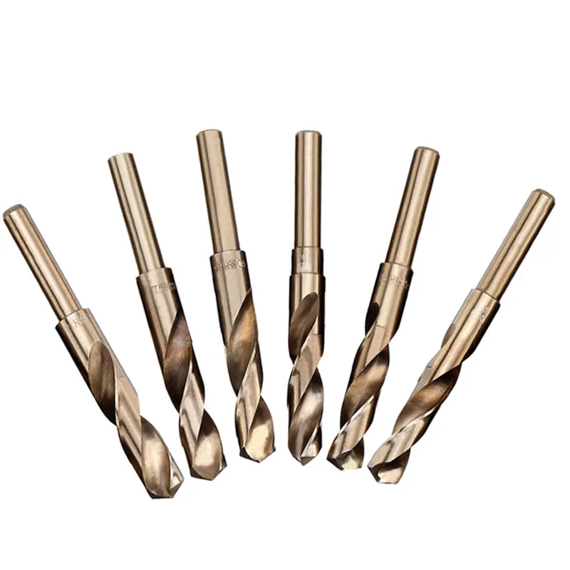 1Pc 13.5-30mm M35 Cobalt Drill Bit 1/2 inch Dia Reduced Shank HSS-Co 5% Twist Drill Bit For Stainless Steel Metal Iron