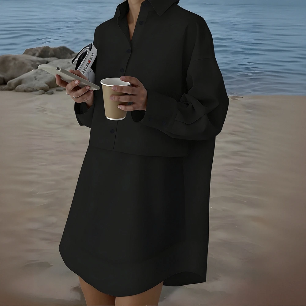 

Осенняя рубашка в повседневном стиле с круглым вырезом без украшения, женский топ, модная удобная повседневная одежда