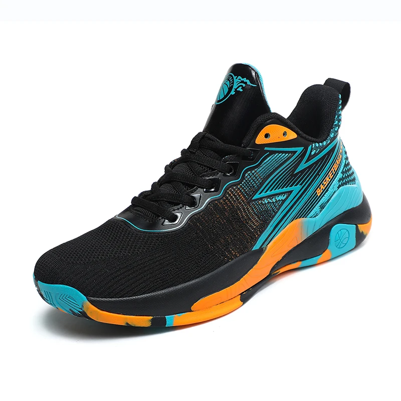 

Plus Size 38-48 Men Basketball Shoes Youth Running Shoes Breathable Mesh Male Sneakers Anti-slip Wear-resistant Hiking Shoes