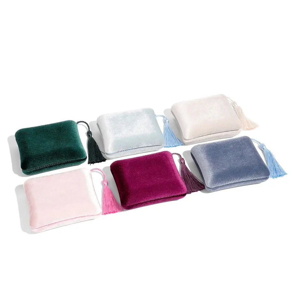 High Quality Velvet Tassel Jewelry Box Portable Multifunctional Storage Box Soft Storage Packaging