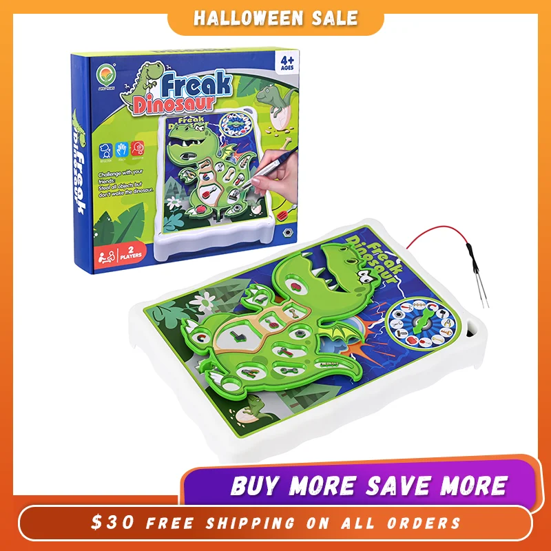 

Dinosaur Operation Board Game for Kids Ages 3-8 with Tweezers and Fun Game Pieces, for 1 or More Players