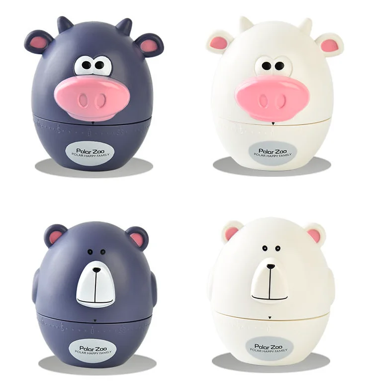 Kitchen Timer Cute Countdown Alarm Clock Animal Child Study Timer Mechanical Timer Kitchen Cook Tool Timer Gadget