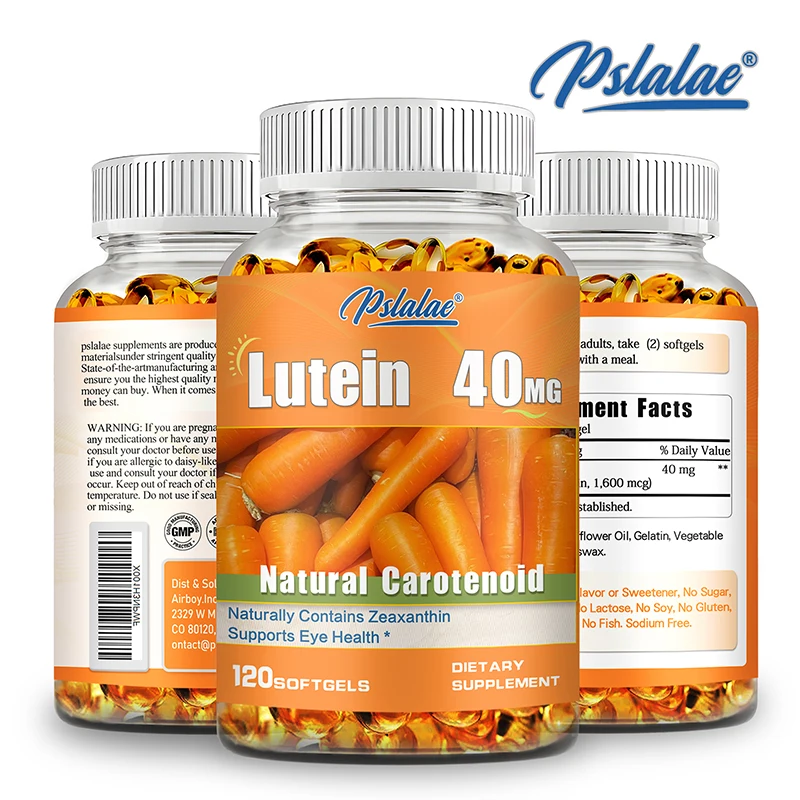 

Lutein 40mg - Antioxidant, Supports Eye and Skin Health, Prevents Inflammation, Relieves Fatigue, and Improves Immunity