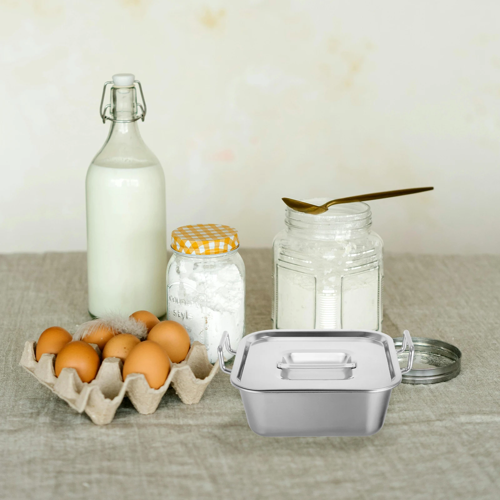 

Stainless Steel Square Serving Flat Base Multifunctional Fry Snack Bowl For Party Kitchen Restaurant Use Metal Fried