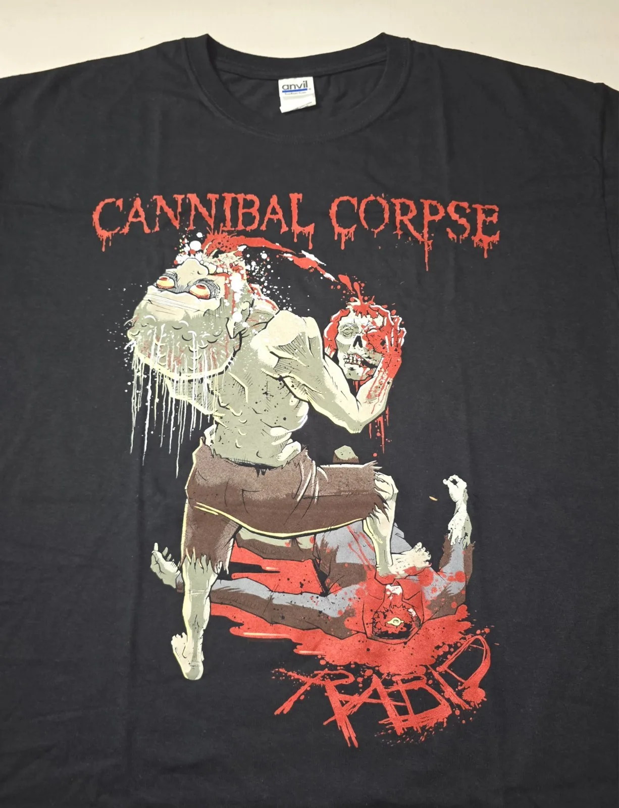 ФУТБОЛКА CANNIBAL CORPSE XL RABID DEATH METAL XTRA LARGE ANVIL BLACK THRASH HEAVY ФУТБОЛКА CANNIBAL CORPSE XL RABID DEATH METAL XTRA LARGE ANVIL BLACK THRASH HEAVY