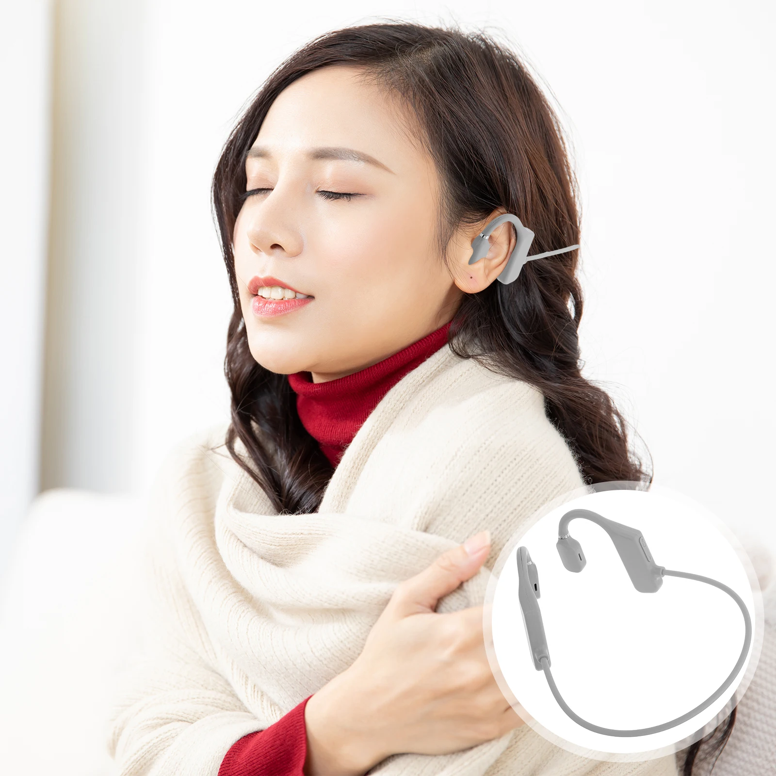 

Wireless Headset Cordless Running Earphones Sports Headphones Sweat Water Resistant Long Life Bone Conduction