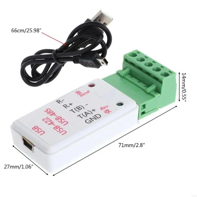 T8UC USB إلى RS485 RS422 مهايئ مسلسل دعم 64b Win7 محطات لينكس كتلة محول دعم WinXP Win8 Win10