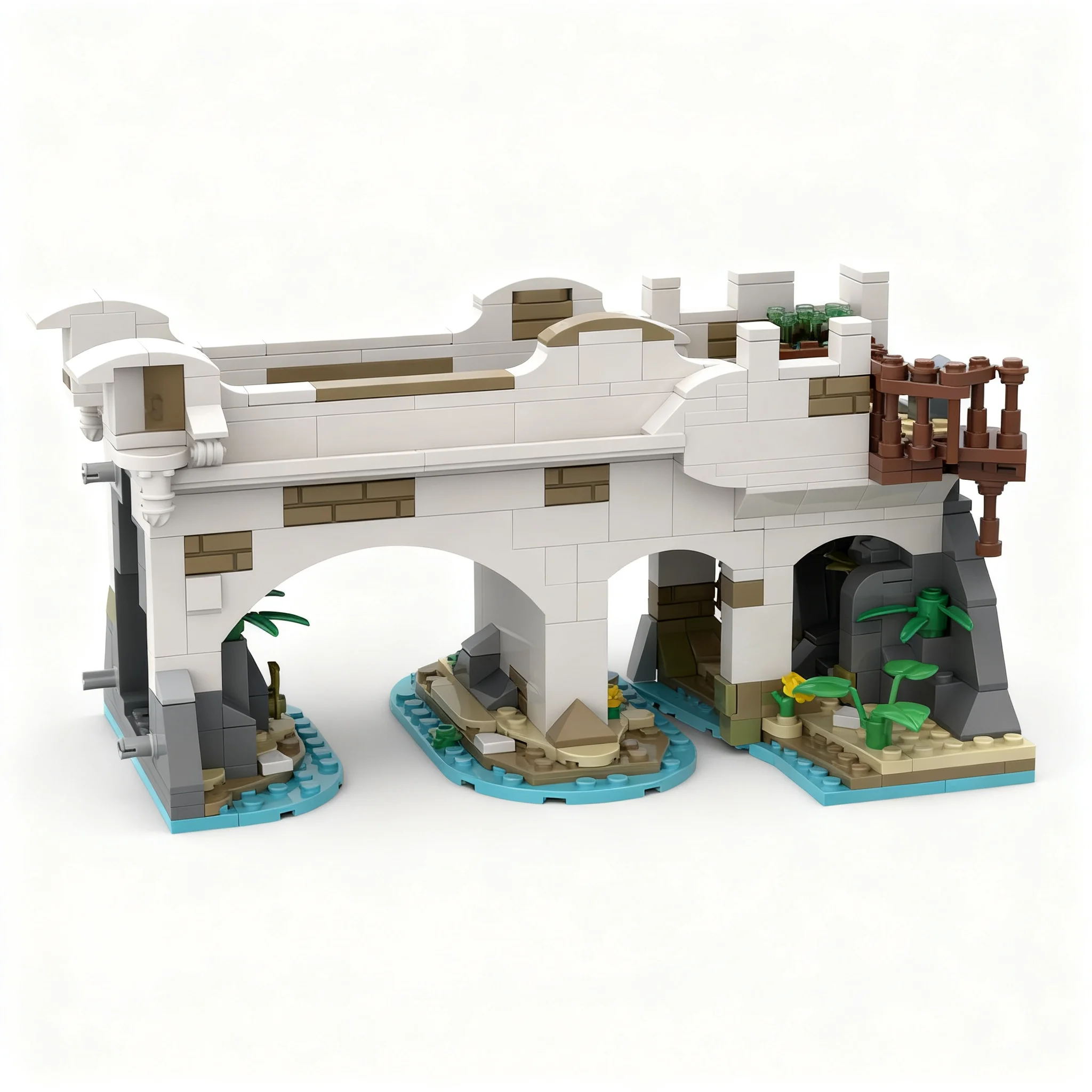 514pcs MOC Governor S Island Bridge To Prison Model Building Blocks Construction Kids Idea Brick Education Christmas Gifts Toy