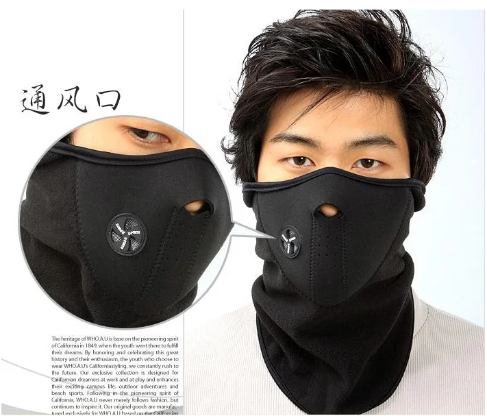 

Motorcycle Face Mask Cover Fleece Unisex Neck Guard skull Scarf White for Kawasaki motorcycle