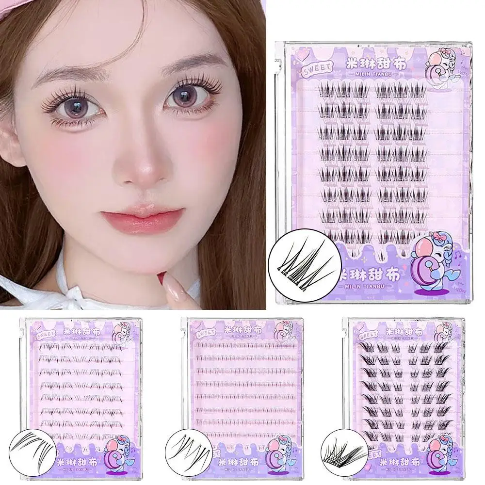 Cílios enxertia lash extensão cílios postiços sem cola cílios auto-adesivos lash raposa olho fofo decoração curling lash cluster
