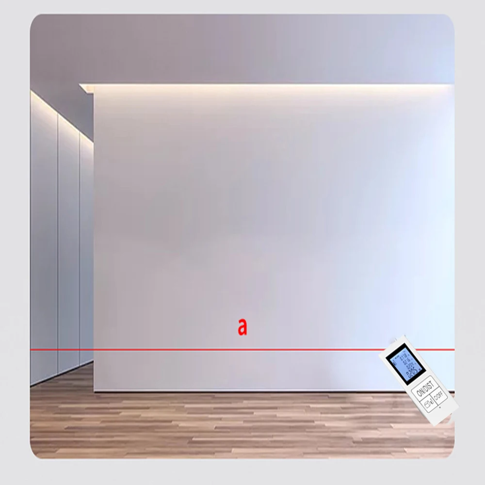 Télémètre Laser Rechargeable de Nouvelle Génération, Mini Mesure Infrarouge, Distancemètre, Ligne Horizontale