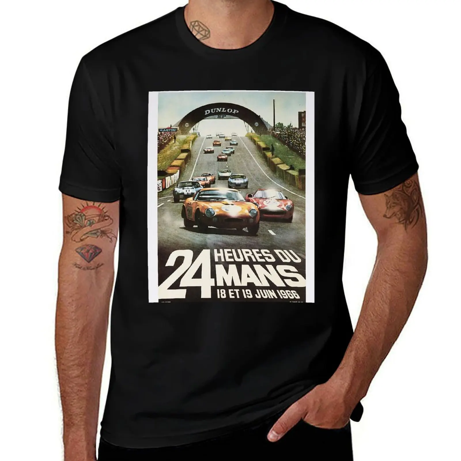 

24h mans race poster T-Shirt t shirts for man pack white man t shirt cotton T-Shirt