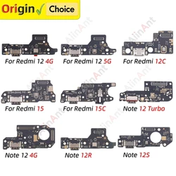 Bottom USB Charger Board Dock Connector Charging Port Flex Cable For Xiaomi Redmi Note 12 15 12C 12R 12S 12T Pro Turbo 4G 5G