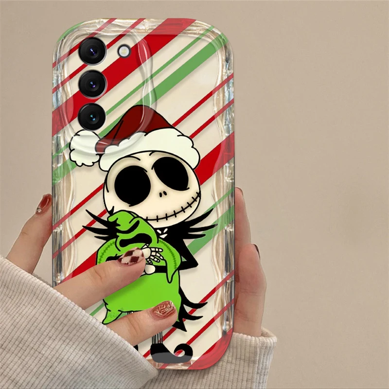 Funda de pesadilla antes de Navidad para S21, S23, S24, Ultra Plus FE, A55, A35, A25, A05S, A54, A53, A52, A33, A32