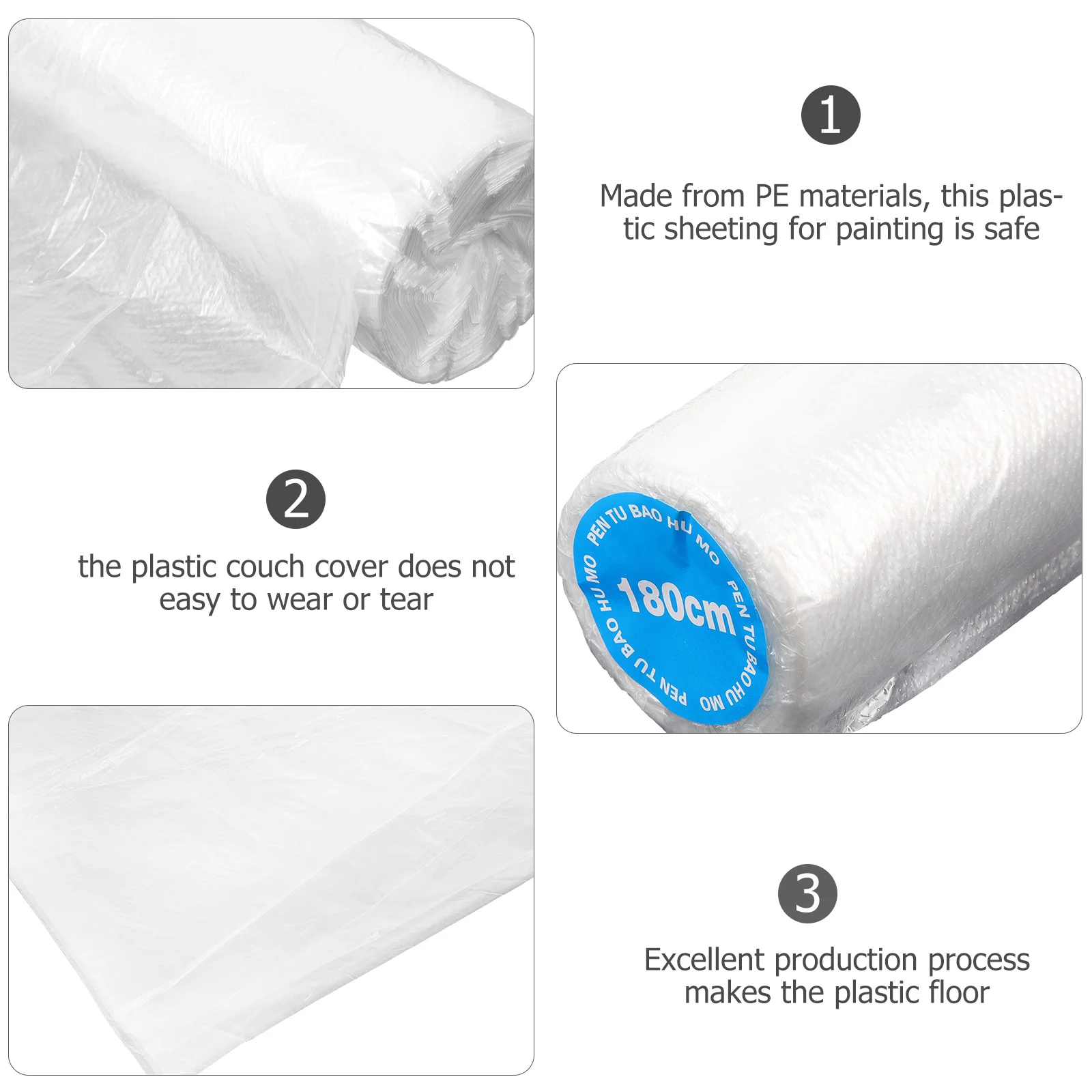 Plastic Drop Cloths for Painting Floor Covering Couch Protection Tarp Furniture Sheeting Bedspread