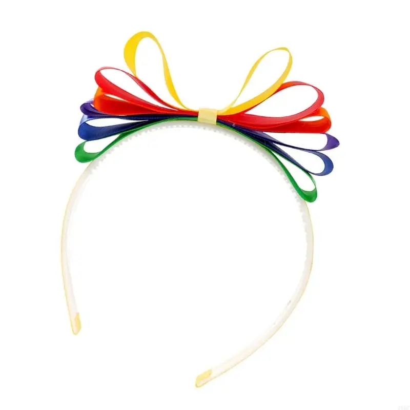 39BC شريط شعر مرن مشرق للفتيات الصغيرات الشريط البوليستر العملي #4