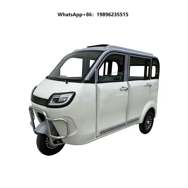 Hot Multifunctional Electric Three Wheel Tricycle Closed Body Range Extender Cargo Carrying City Transport Passenger for Adults