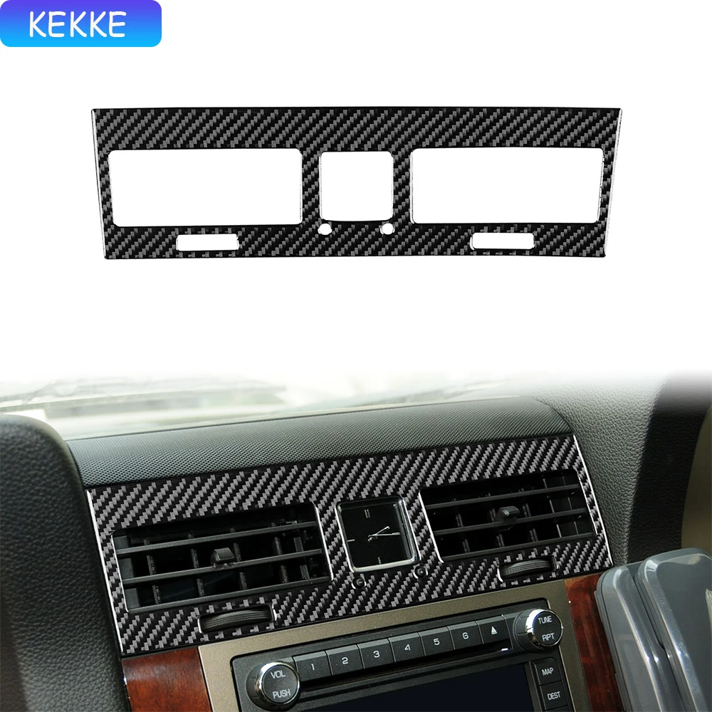 

For Lincoln Navigator（2007-2014）Car Central control vent Real Soft Carbon Fiber Trim Car Interior Accessories Sticker