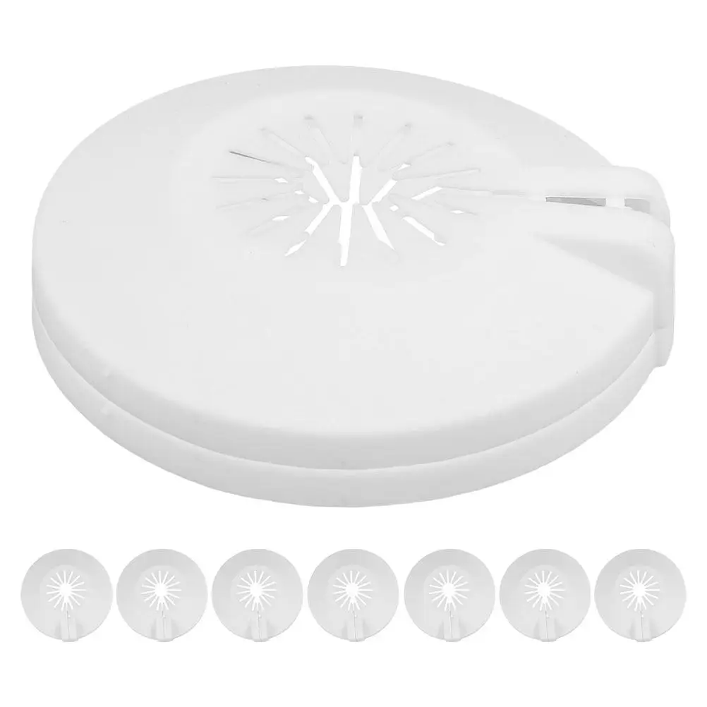 8Pcs Fire Sprinkler Decorative Cover Plate Universal Plastic Trim Ring Ceiling Head Protection Replacement Fire Safety Plate