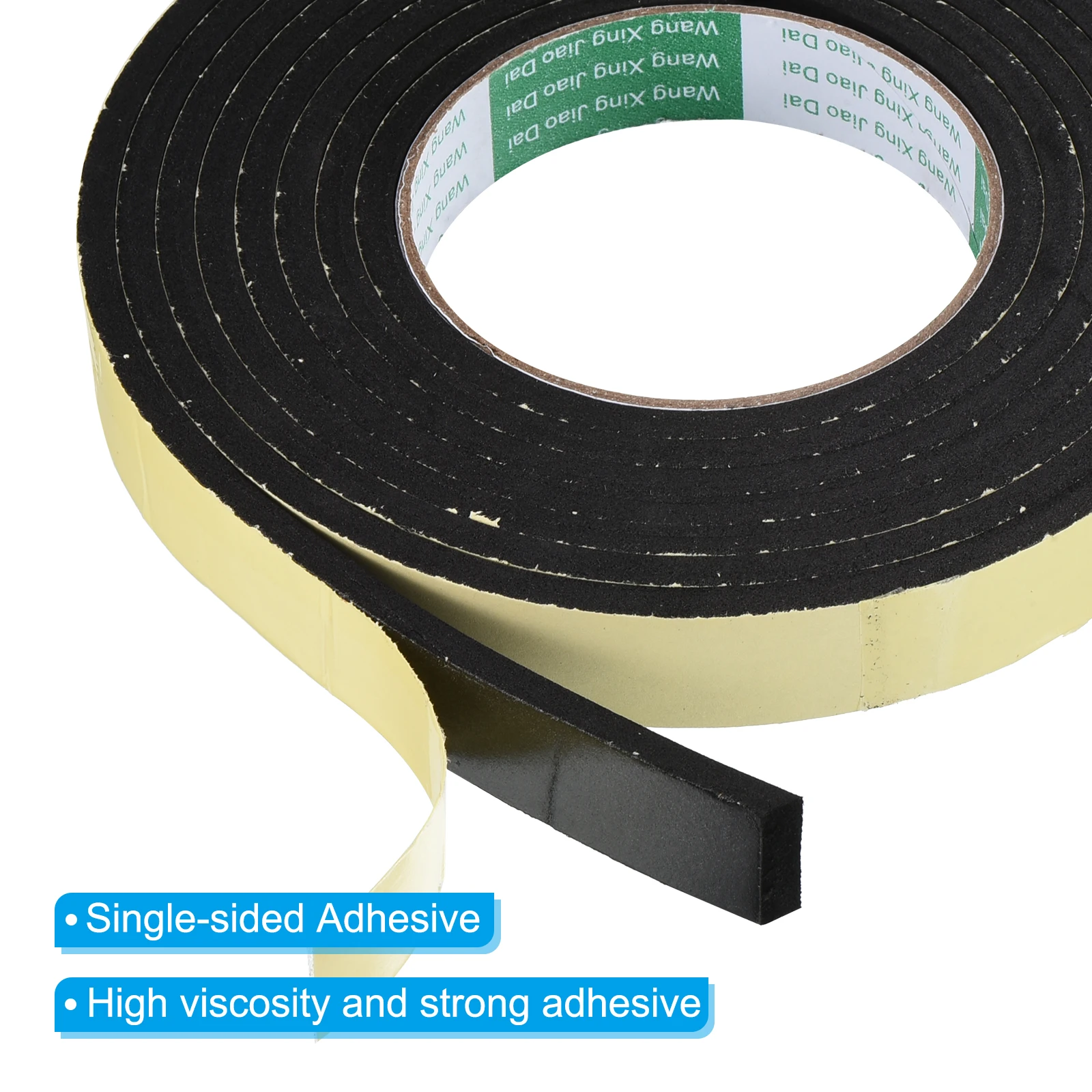 2pcs Weather Stripping Door Seal Foam Tape Weather Strip EVA Foam Tape Insulation Strip for Doors Windows