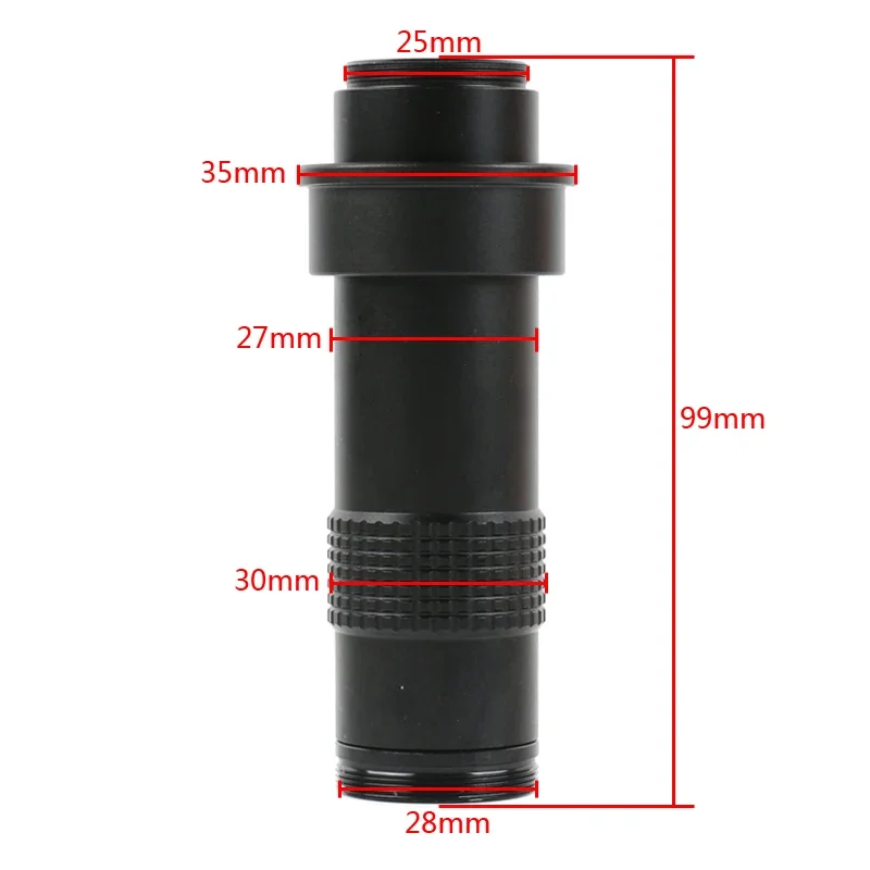 1-130X Zoom C-mount Long Focus Lens 40/50mm Adapter Ring For Industry Phone Repaired PCB Solder Digital Microscope Camera - Image 4