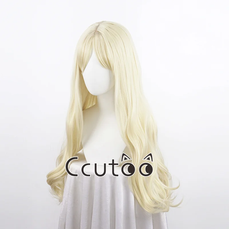 Barbie Cosplay wig for Women Heat Resistant Cosplay Costume Halloween Wigs Wavy Blonde Synthetic Hair