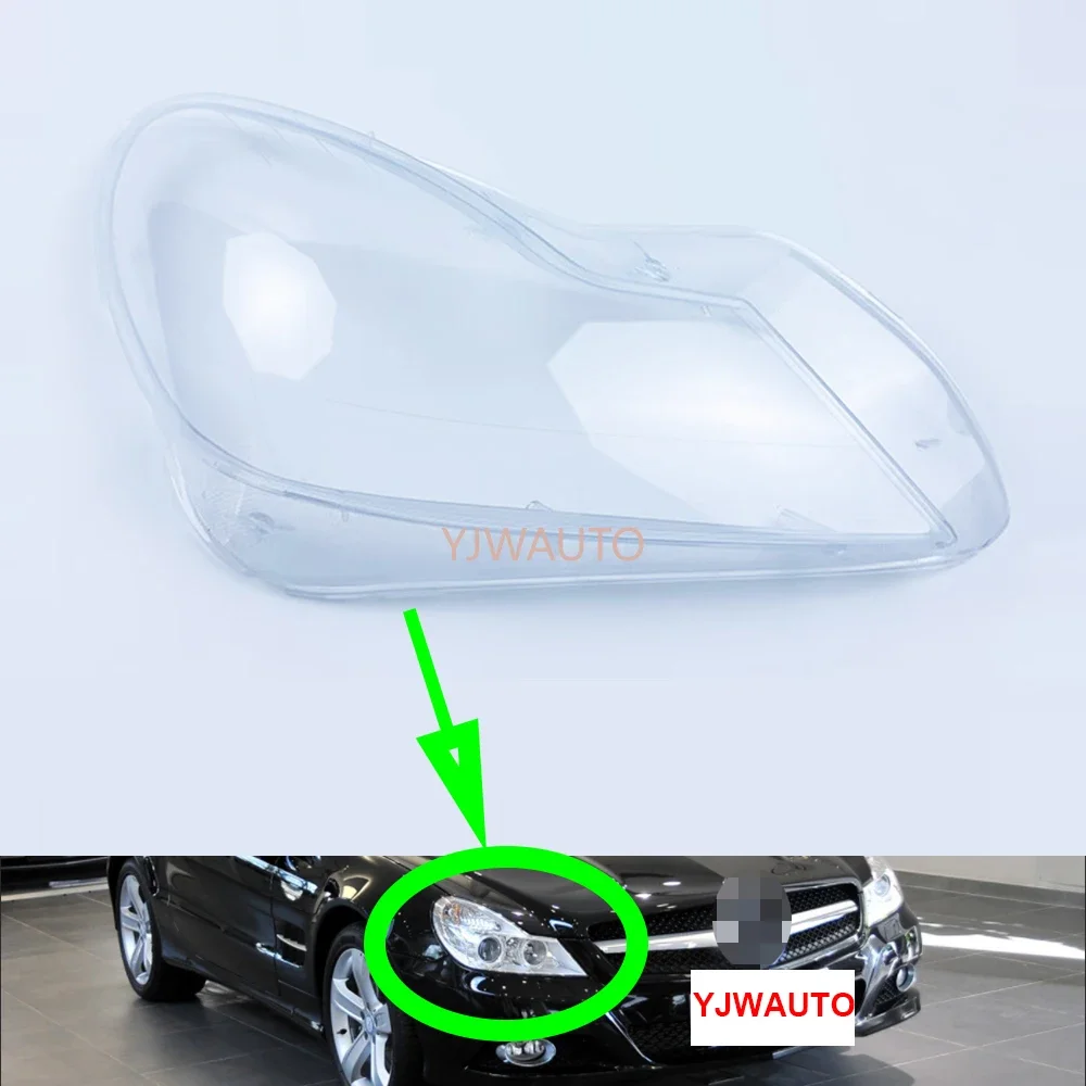 For Benz SL-Class W230 SL300 350 500 2008 2009 2010 2011 2012 Headlight Lens Car Headlamp Cover Glass Front Lampshade Auto Shell