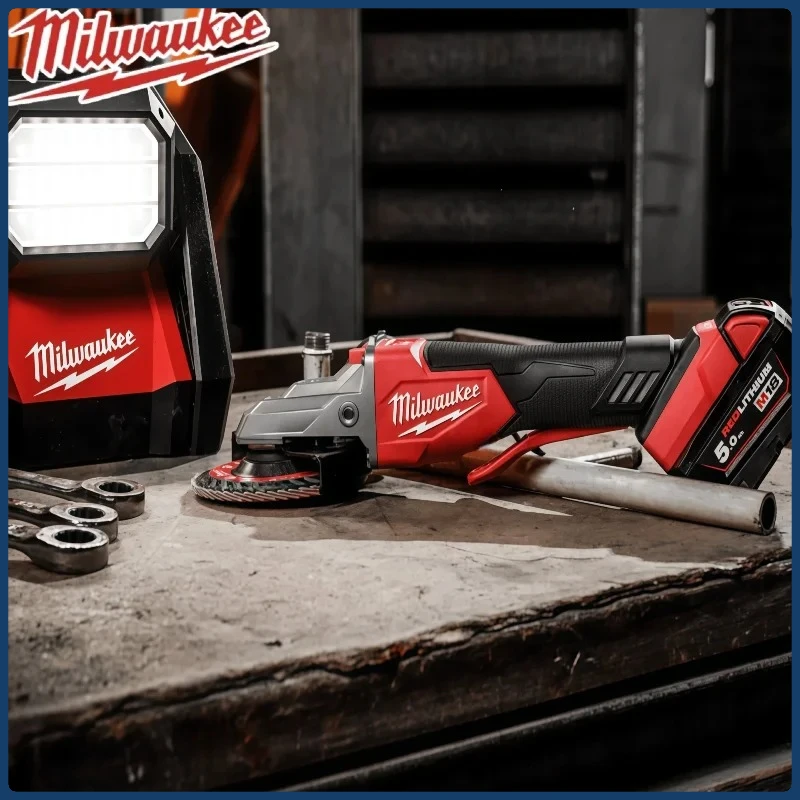 Milwaukee 125 mm Akku-Winkelschleifer, Polieren, Schneidemaschine, No-Lock-Paddelschalter, elektrische bürstenlose Elektrowerkzeuge