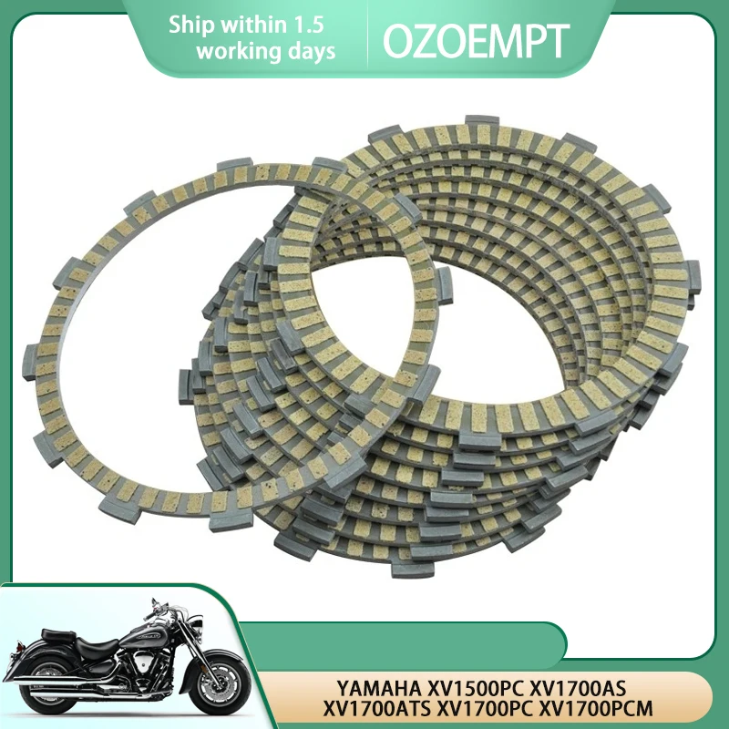 

OZOEMPT Fibrous Clutch plate Apply to YAMAHA XV1500PC XV1700AS XV1700ATS XV1700PC XV1700PCM