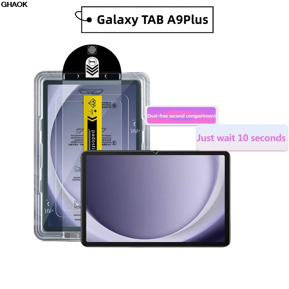 

Newest 3D Tempered Glass For Samsung Tab S8 S7 FE S9 11inch A9 Plus S9 FE Plus 12.4 A9 8.7 Auto Install Kit Tempered Glass