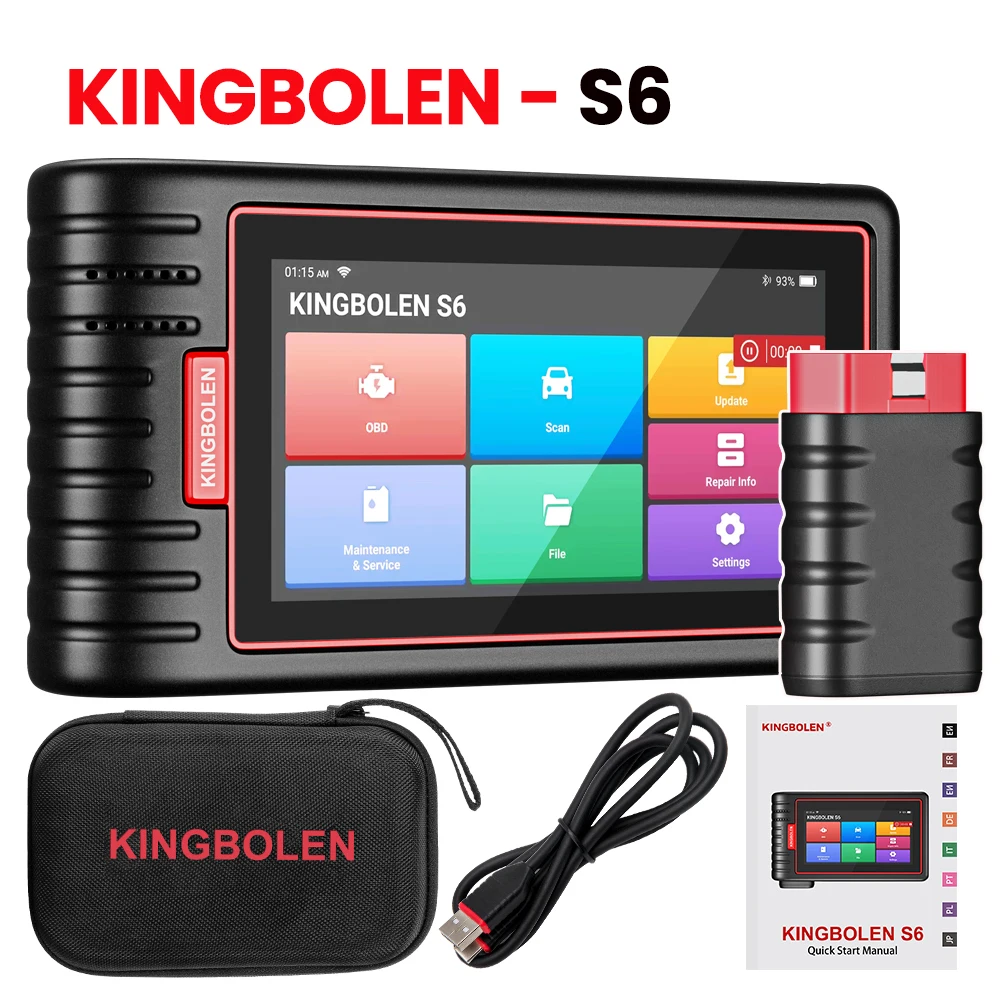 2026 Nieuwste KINGBOLEN S6 CAN FD Volledige Systeem Auto Diagnose Gereedschap 28+ Resets Auto OBD OBD2 Scanner Gratis Update PK Thinkscan Max2