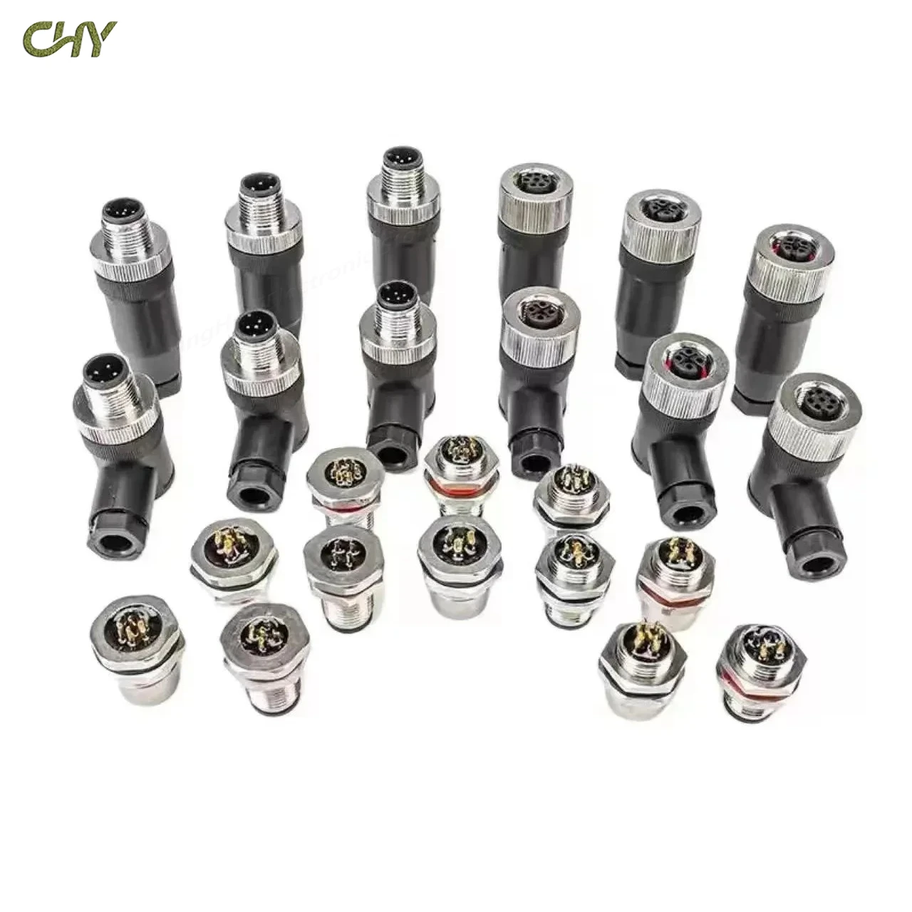 M8 Aviation Connector Waterproof Flange Mount 3Pin 4Pin Male Female Sensor Solderless Straight Angled Metal Housing