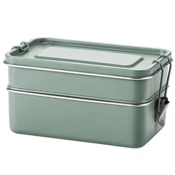 Portable 304 Stainless Steel Lunch Box Adults Students Leakproof Metal Bento Box Frige Fresh Keeping Food Storage Container