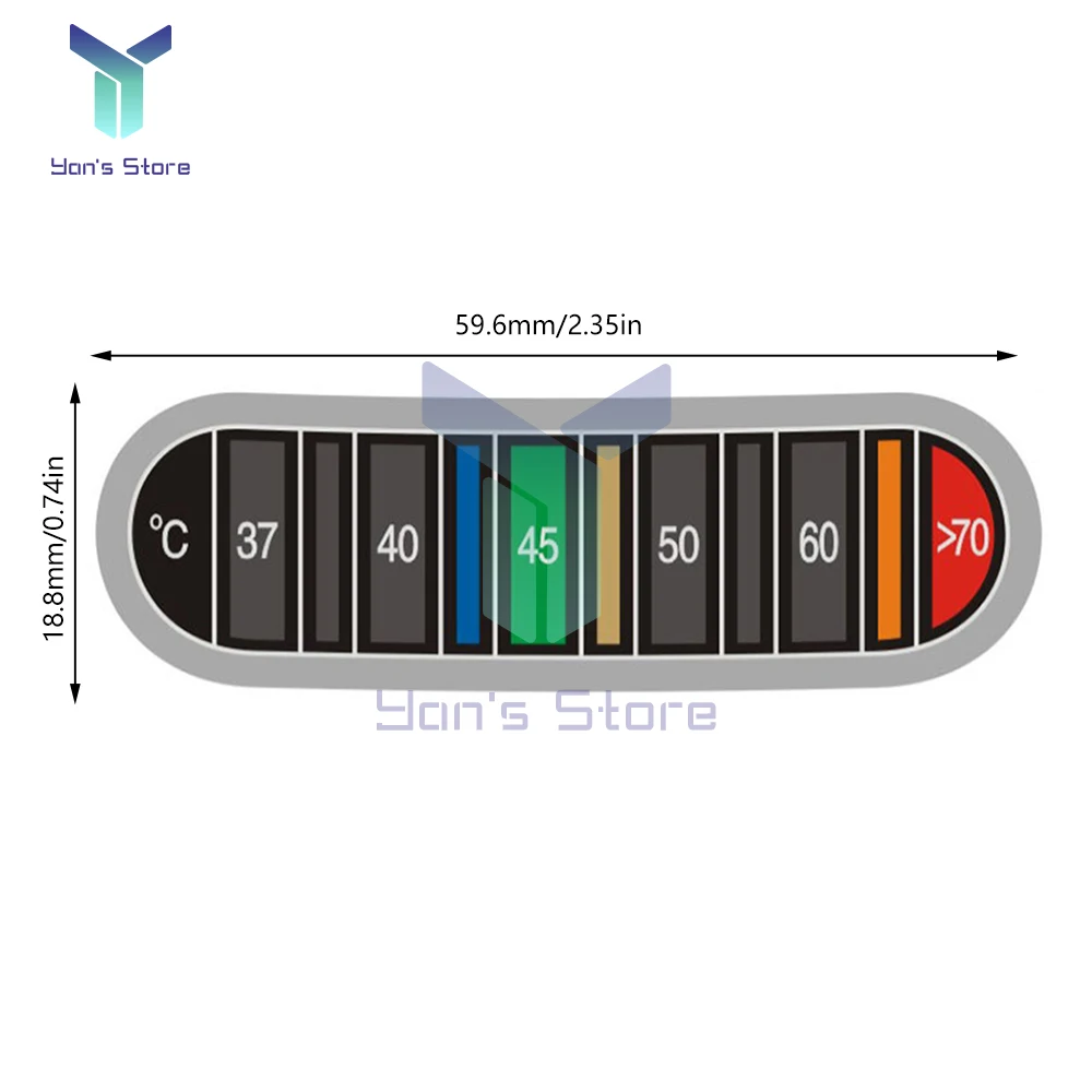 Testeur de température liquide pour bouilloire, ruban étanche, autocollant de mesure de la température, lait, eau, nourriture, maison, intérieur, tasse, ino -70 ℃, 1 pièce, 5 pièces