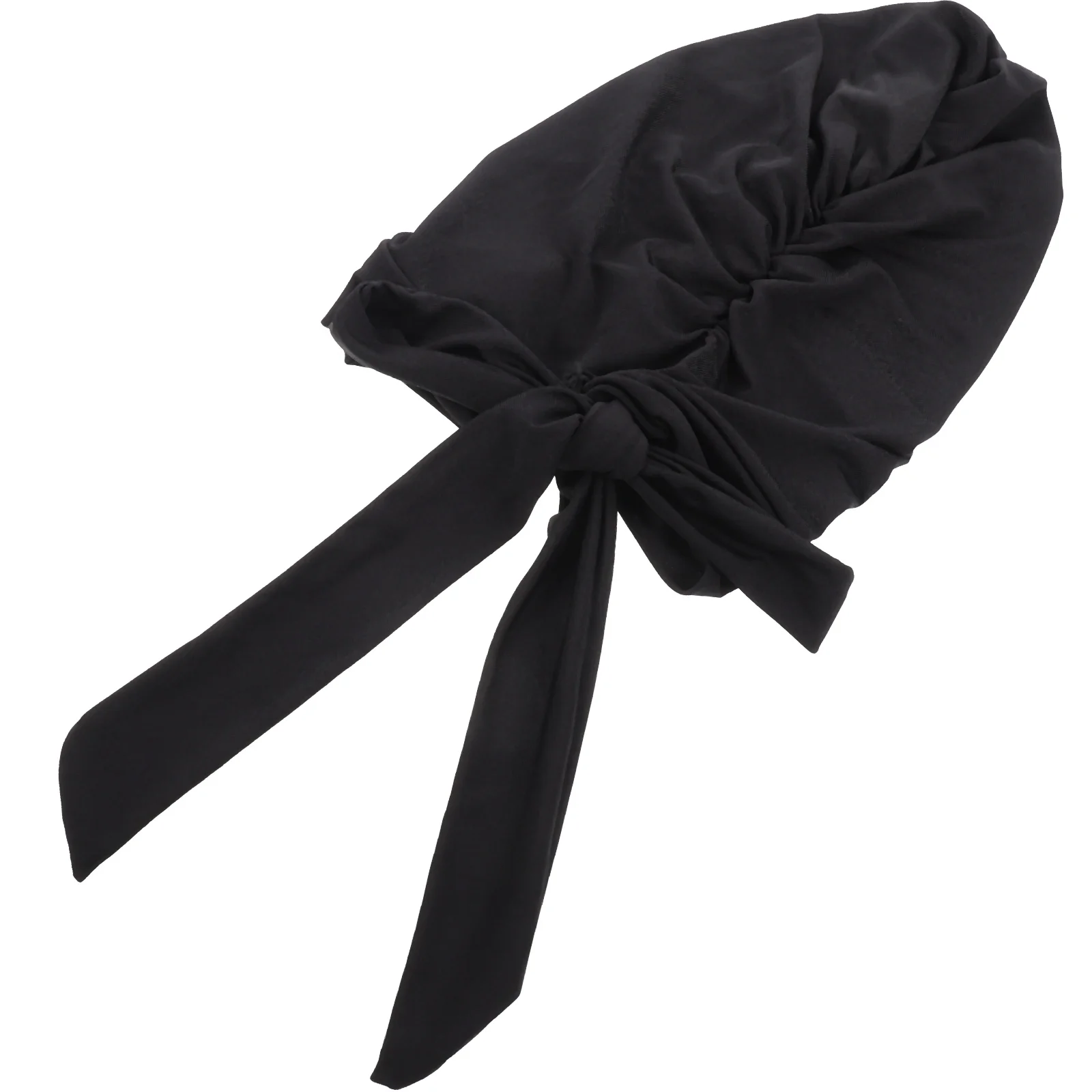 

Pure Color Bow Sleep Hat Lightweight Comfortable Bath Hat Hair Wrap Bonnet Elastic Cap Durable Fits Most People