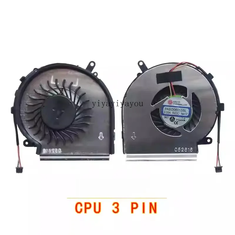 New Laptop CPU GPU Cooling Fan Cooler for MSI GE62 GL62 GE72 GL72 GP62 GP72 PE60 PE70 GE62VR GE72VR GP62MVR 3 4 Pin PAAD06015SL