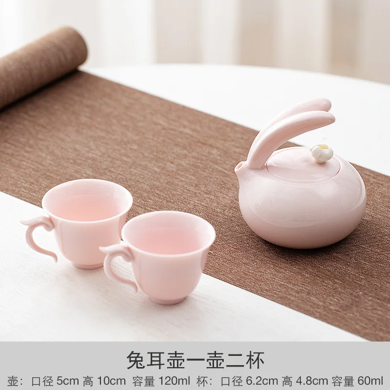 New Year Jade Rabbit Tea Pot, Ceramic Tea Set, Family Living Room, Women\'s Single Person Easy Camping, Tea Making, Quick Guest