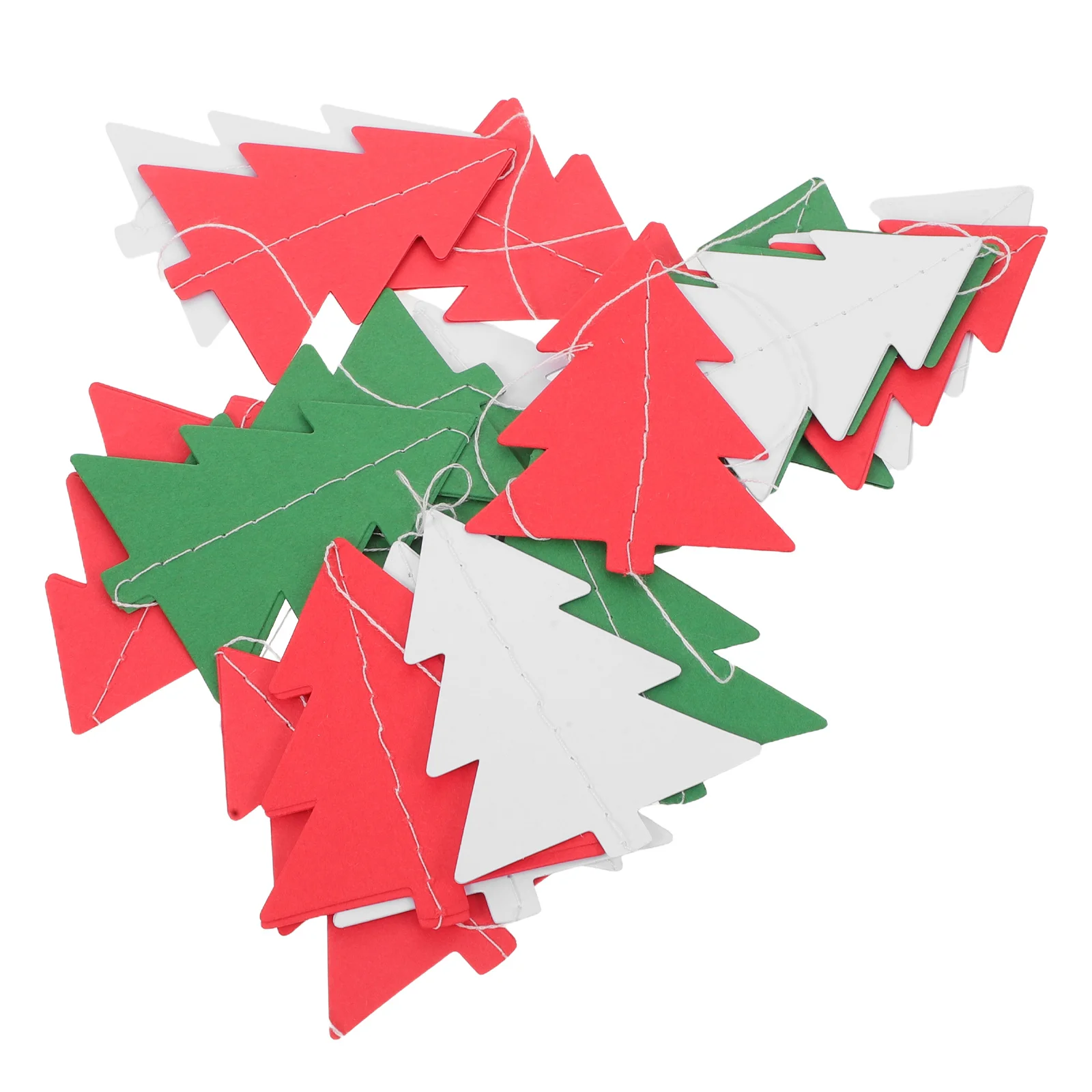 

5Pcs Christmas Tree Paper Garland 3D Red White Green Streamers Banner Holiday Party Supplies Ceiling Hanging Decorations