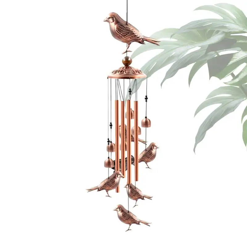 

Bird Chimes Bird Bells Chimes With S Hook Harmonious Music Wind Catcher Charming Outdoor Decorations For Garden Patio Backyard