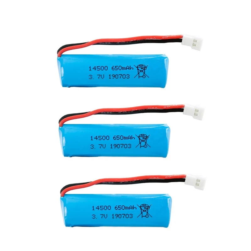 1/2/3/5/10Pcs 3.7V 650mAH bateria Lipo dla H116 zdalnie sterowana łódź helikopter cysterna samochodowy 1s 3.7V 14500 akumulator