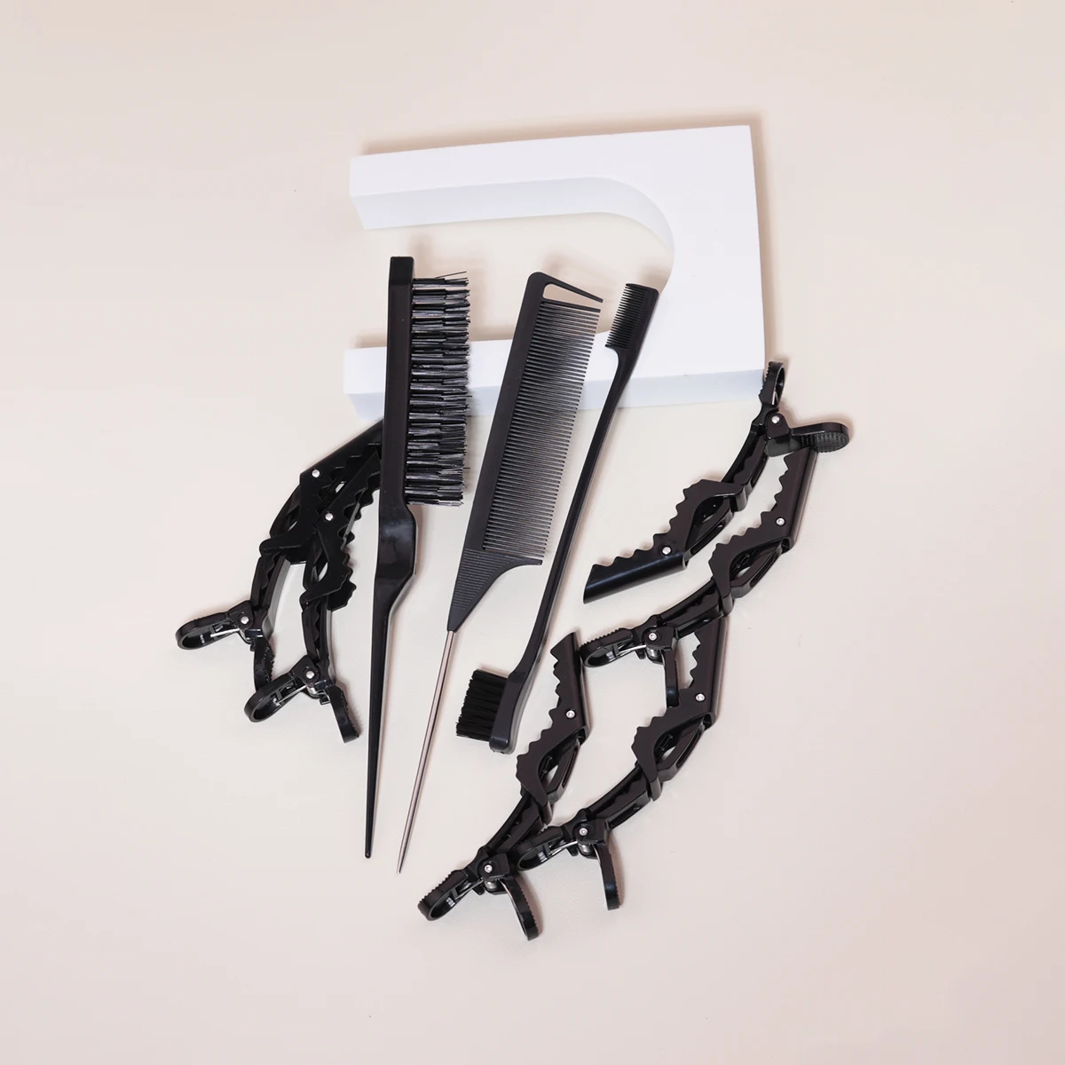 

9pcs hair comb set, anti slip crocodile clip, hair salon tool, suitable for home hair styling, special for real hair wigs