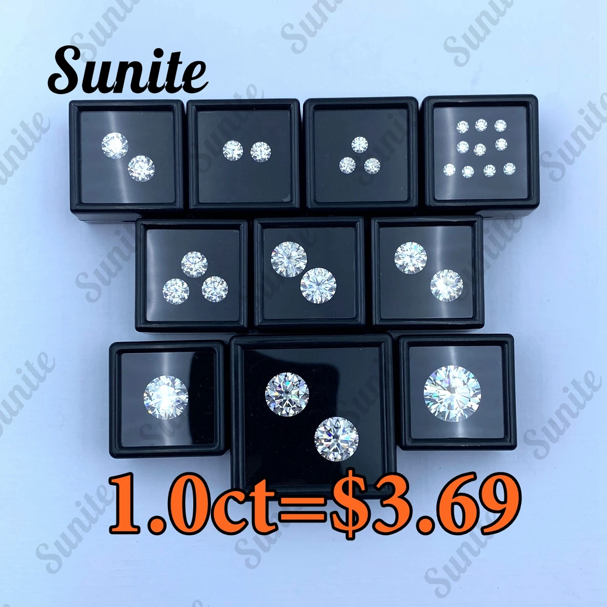 Sunite 무료 샘플 0.1ct--30.0ct 프리미엄 D 컬러 VVS1 느슨한 Moissanite 다이아몬드 공장 도매 느슨한 돌 GRA 인증서