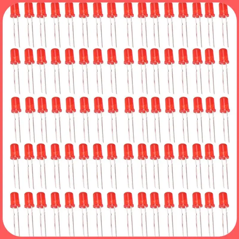 

AA89-1000PCS Светоизлучающий диод с короткими краями F5/5M, линейный, красный