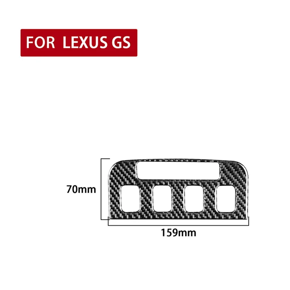 Podgrzewana osłona przycisków foteli samochodowych do Lexus GS300/350/450 Podgrzewany fotel z włókna węglowego Ramka przycisku Naklejki samochodowe