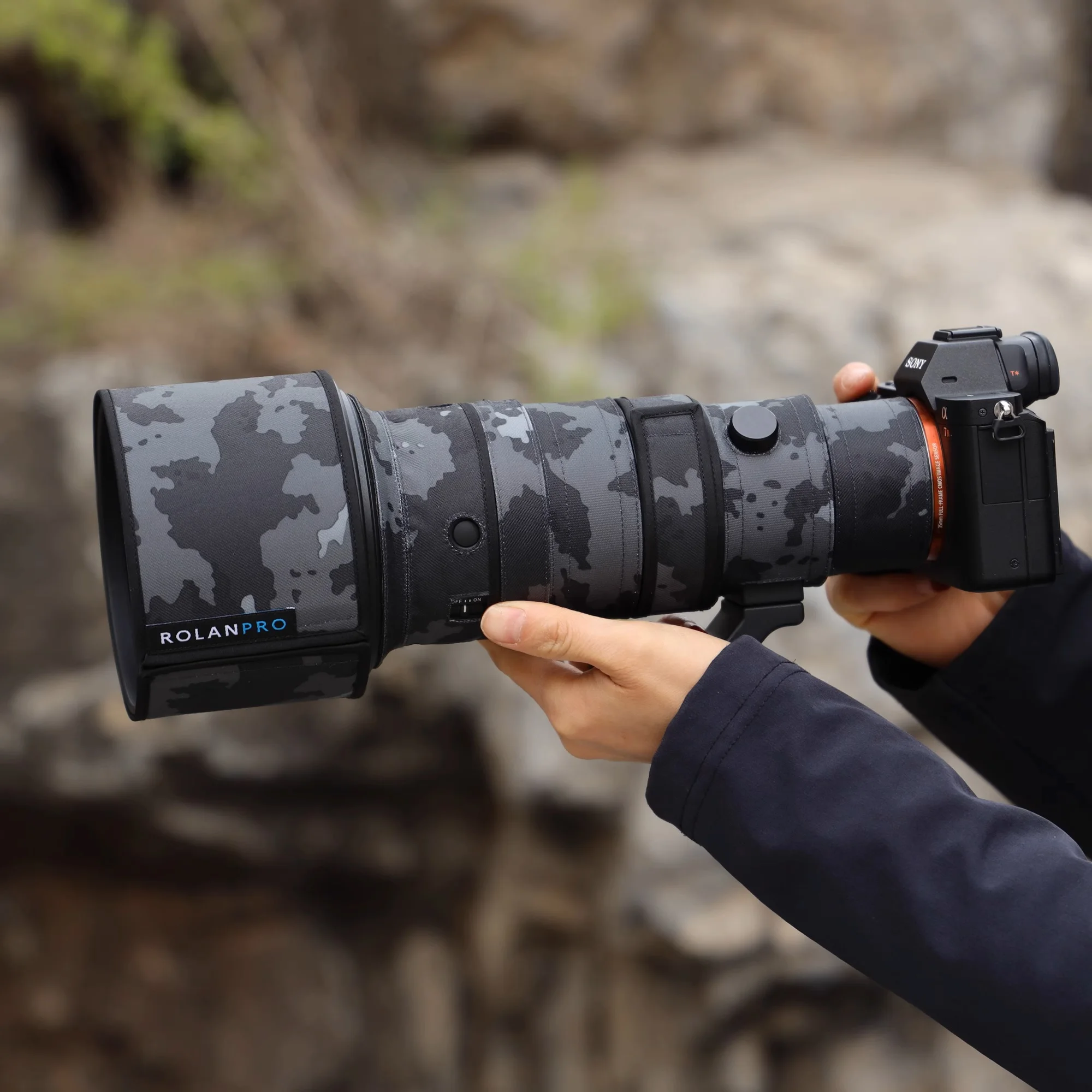 ROLANPRO معطف عدسة مقاوم للماء ل سيجما 500 مللي متر F5.6 DG DN OS Sports-سوني E جبل عدسة واقية كم البنادق غطاء للعدسات