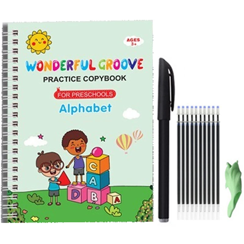Copybooks Pen Magic Copy Book Free Wiping Writing Sticker Practice for Calligraphy Kids Learning Books Grooves Template Design