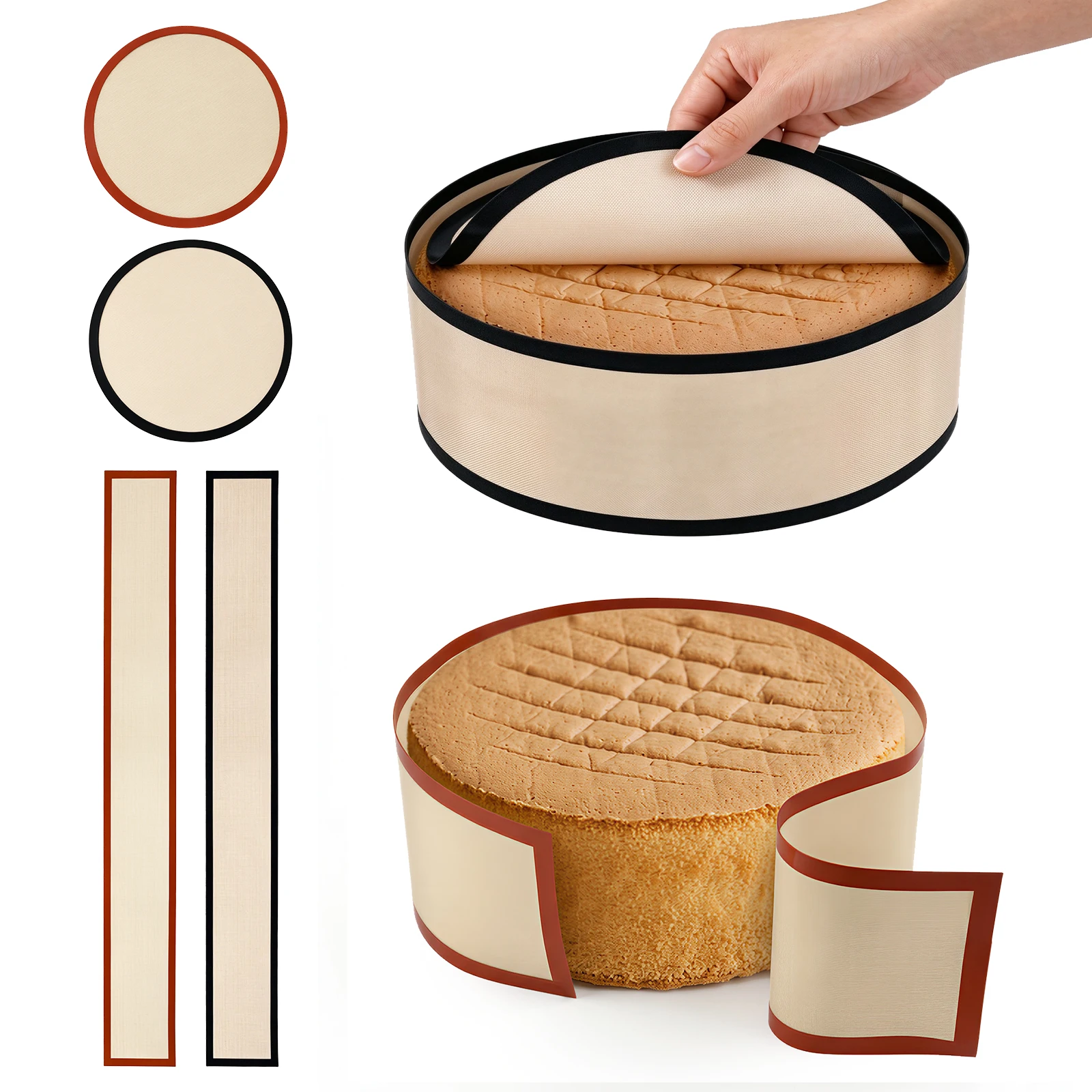 Baking Kitchen Set - 2/3er-Set Silikon-Backunterlagen, Antihaftbeschichtete Lebensmittelsichere Silikonmatten, Wiederverwendbare