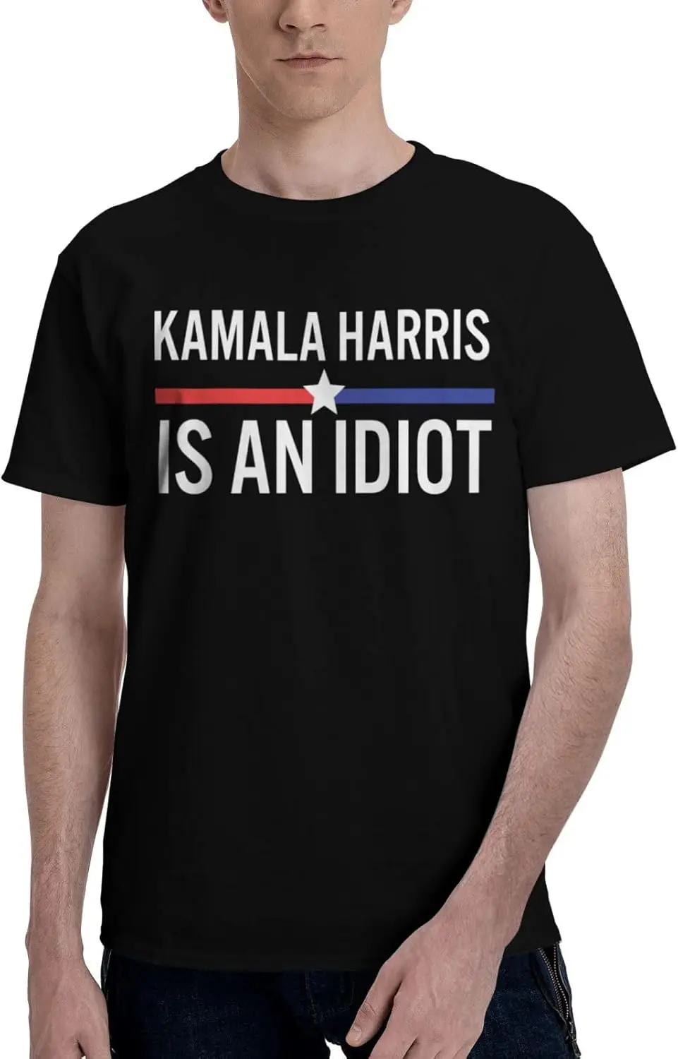 Kamala Harris est un idiot F K Kamala Harris T-Shirt homme classique manches courtes t-shirts chemise en coton