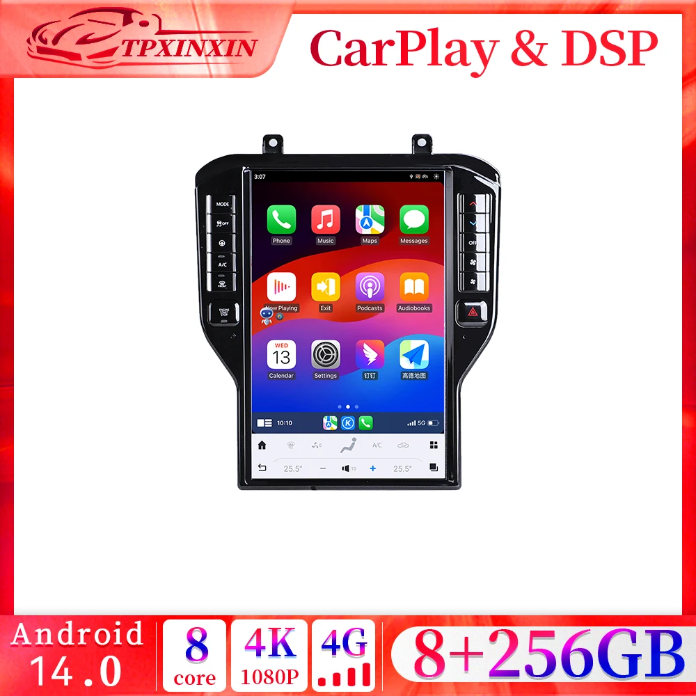 

14.5" Android 15.0 screen For Ford Mustang GT 2015 - 2021 car Multimedia stereo player instrument speedometer Dashboard unit